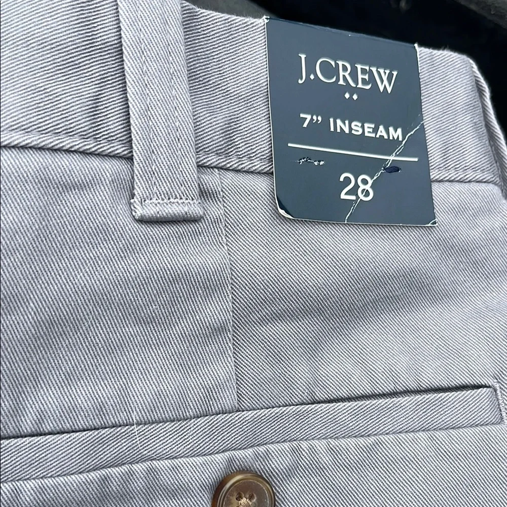 J. Crew Gray Flat Front Shorts Lightweight Cotton